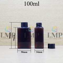 Chai lotion vuông nắp vặn trơn