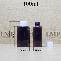 Chai lotion vuông nắp vặn trơn