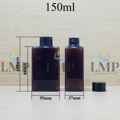 Chai lotion vuông nắp vặn trơn