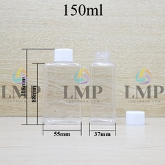 Chai lotion vuông nắp vặn trơn