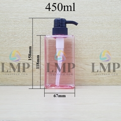 Chai lotion vuông vòi dài