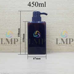 Chai lotion vuông vòi dài