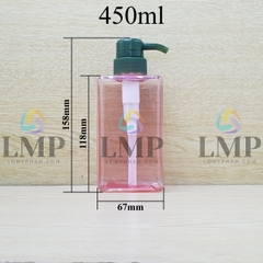 Chai lotion vuông vòi dài