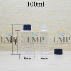 Chai lotion vuông nắp vặn sọc