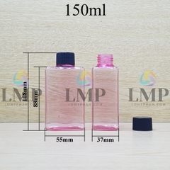 Chai lotion vuông nắp vặn sọc