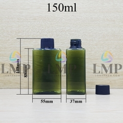 Chai lotion vuông nắp vặn sọc