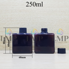 Chai lotion vuông nắp vặn sọc