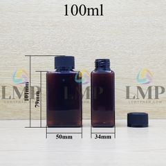 Chai lotion vuông nắp child resistant