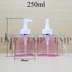 Chai lotion vuông đầu vòi voi