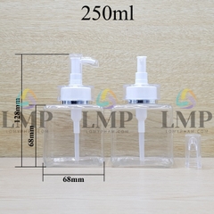 Chai lotion vuông đầu vòi voi