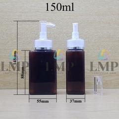 Chai lotion vuông đầu vòi voi