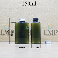 Chai lotion vuông nắp nhôm cuốn biên