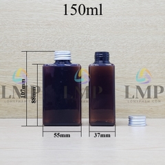 Chai lotion vuông nắp nhôm cuốn biên
