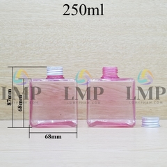 Chai lotion vuông nắp nhôm cuốn biên