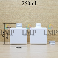 Chai lotion vuông nắp nhôm cuốn biên