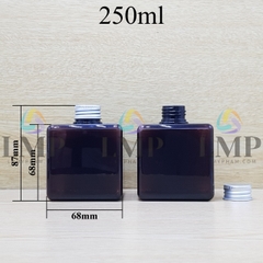 Chai lotion vuông nắp nhôm cuốn biên