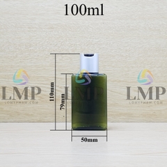 Chai lotion vuông nắp nhấn xi