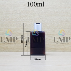 Chai lotion vuông nắp nhấn xi