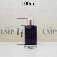 Chai lotion vuông nắp nhấn xi