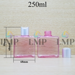 Chai lotion vuông nắp nhấn xi