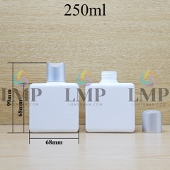 Chai lotion vuông nắp nhấn xi