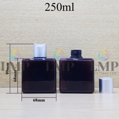 Chai lotion vuông nắp nhấn xi