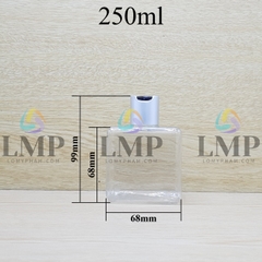 Chai lotion vuông nắp nhấn xi