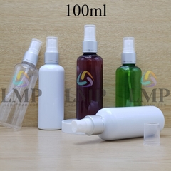Chai vai tròn đầu phun sương xi 1 viền 100ml