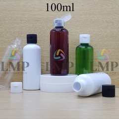 Chai vai tròn nắp bật sọc 100ml
