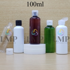 Chai vai tròn nắp bật sọc 100ml
