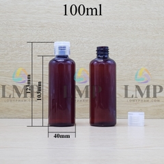 Chai vai tròn nắp bật sọc 100ml