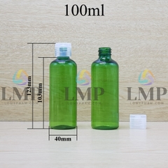 Chai vai tròn nắp bật sọc 100ml
