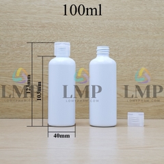 Chai vai tròn nắp bật sọc 100ml