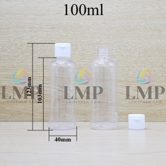 Chai vai tròn nắp bật sọc 100ml