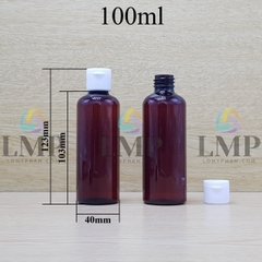 Chai vai tròn nắp bật sọc 100ml