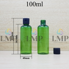 Chai vai tròn nắp bật sọc 100ml