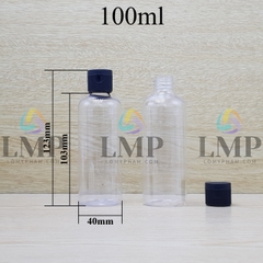 Chai vai tròn nắp bật sọc 100ml