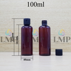 Chai vai tròn nắp bật sọc 100ml