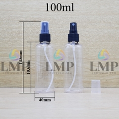 Chai vai tròn đầu phun sương sọc 100ml
