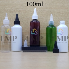Chai vai tròn nắp nhọn sọc 100ml