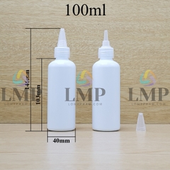 Chai vai tròn nắp nhọn sọc 100ml