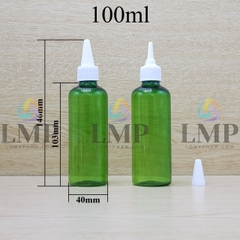 Chai vai tròn nắp nhọn sọc 100ml