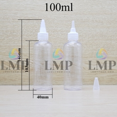 Chai vai tròn nắp nhọn sọc 100ml