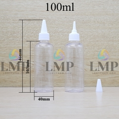 Chai vai tròn nắp nhọn sọc 100ml