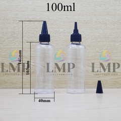 Chai vai tròn nắp nhọn sọc 100ml