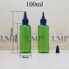 Chai vai tròn nắp nhọn sọc 100ml