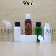 Chai vai tròn nắp bật sọc 50ml