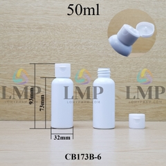Chai vai tròn nắp bật sọc 50ml