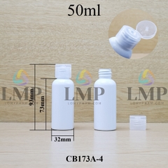 Chai vai tròn nắp bật sọc 50ml