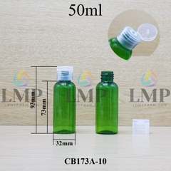Chai vai tròn nắp bật sọc 50ml